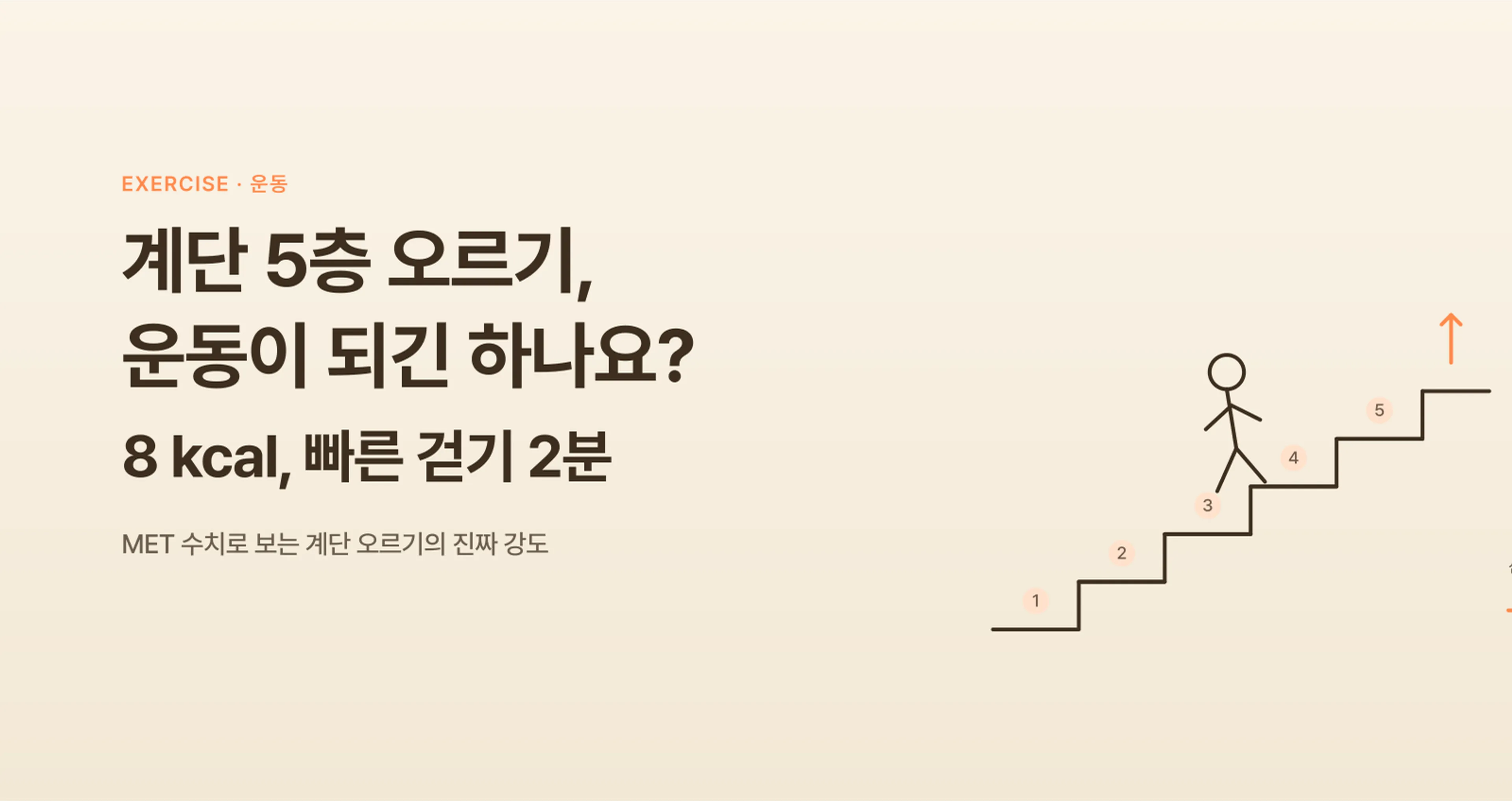 계단 오르기, 운동이 되긴 하나요?